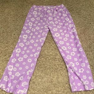 Y2k flared flower pants in purple